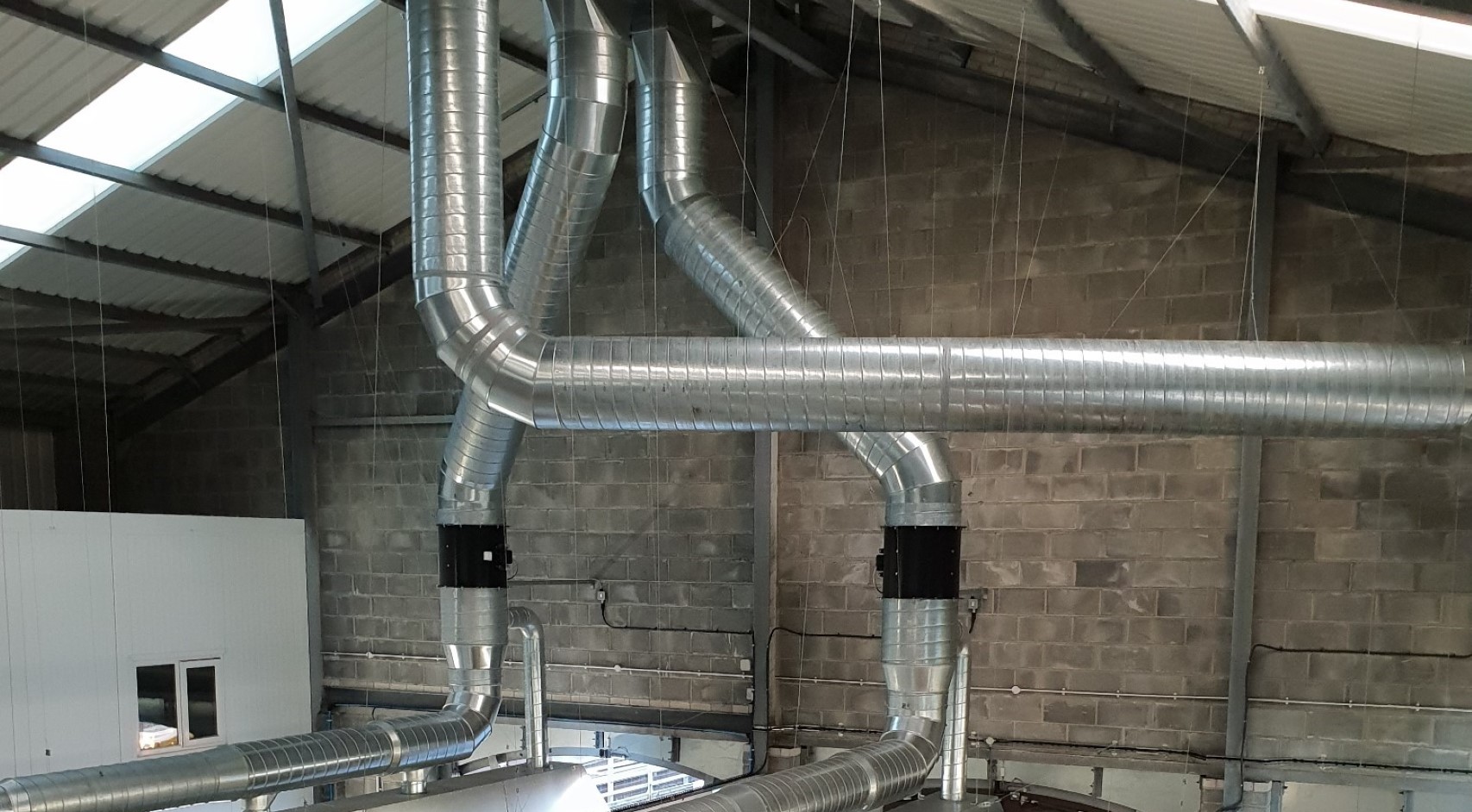 Professional ducting installation including supply, return and extract ventilation systems